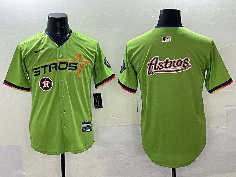Men Houston Astros Blank Green three generations Joint Name 2025 Nike MLB Jersey style 20